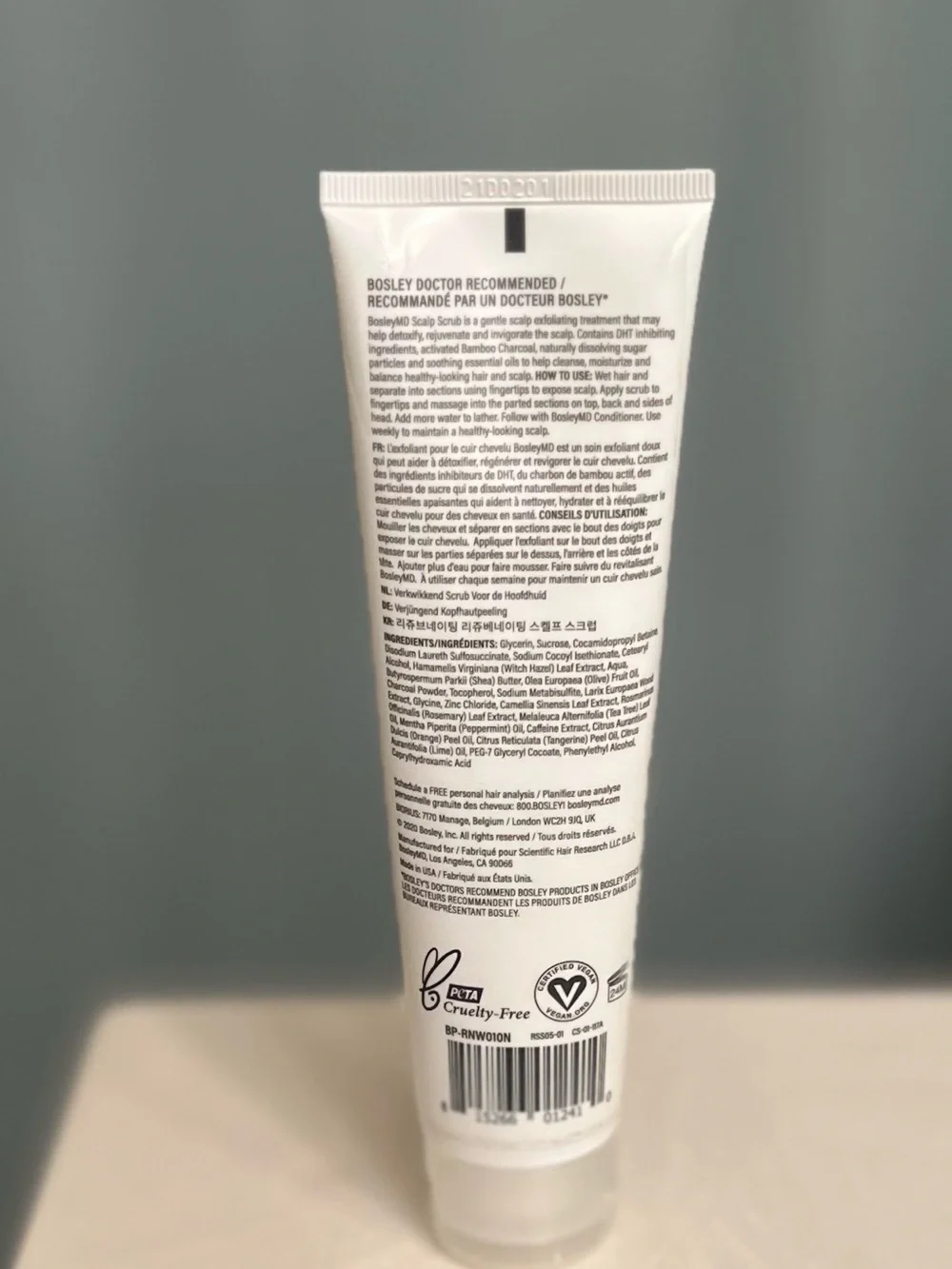 Bosley MD Rejuvenating Scalp Scrub with Bamboo Charcoal — NEW